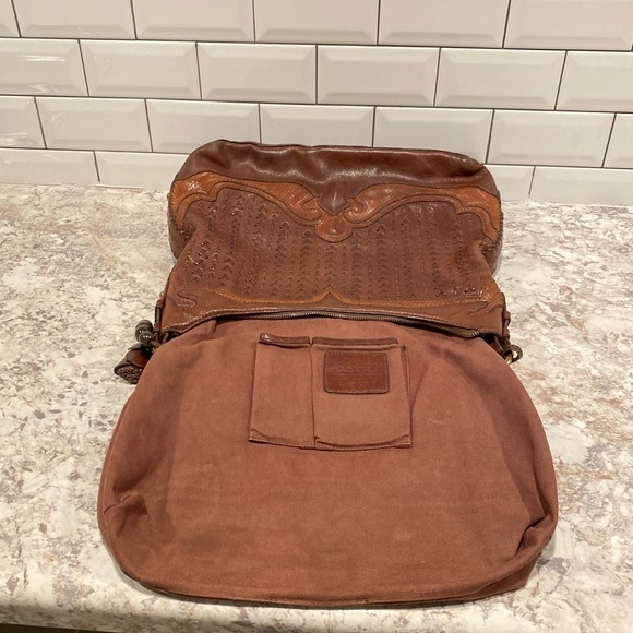 Lockheart Hobo Brown Leather Bag Purse - Picture 11 of 14